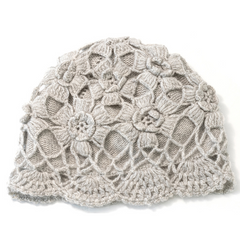 Handmade Crochet Double-Layer Petal Hollow Out Cashmere Knit Hat