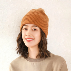 Handmade Crochet Double-Layer Petal Hollow Out Cashmere Knit Hat