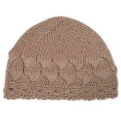 Fall and Winter Women's Pure Hand-Knitted Warm Cashmere Hat