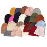 Fall & Winter Unisex Multi-Color Solid Warm Knitted Cashmere Hat