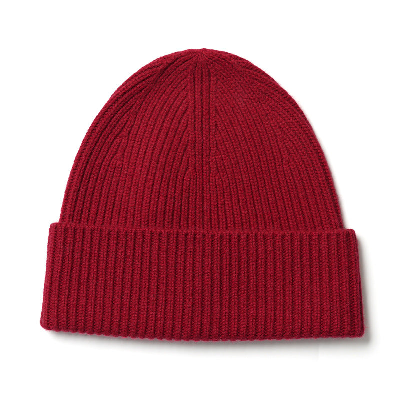 Fall & Winter Unisex Multi-Color Solid Warm Knitted Cashmere Hat