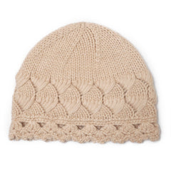Fall and Winter Women's Pure Hand-Knitted Warm Cashmere Hat